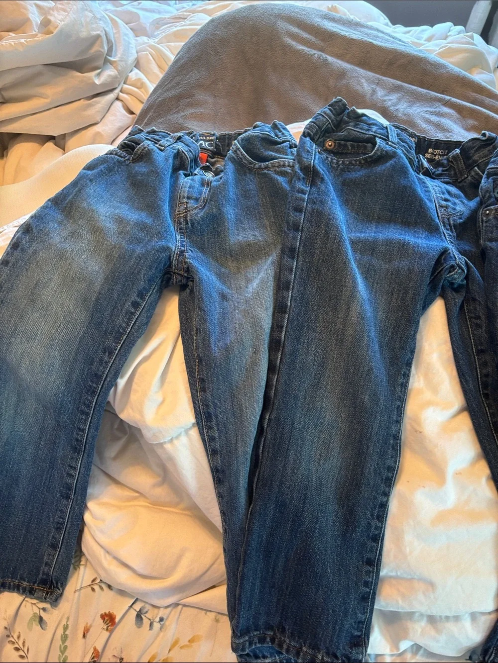 The Children's Place bundle of 3 cotton adjustable boot cut jeans 5T